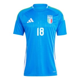 Fotbalové dres Itálie Nicolo Barella 18 Domácí ME 2024 Krátký Rukáv